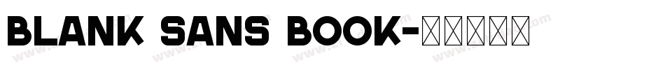 Blank Sans Book字体转换